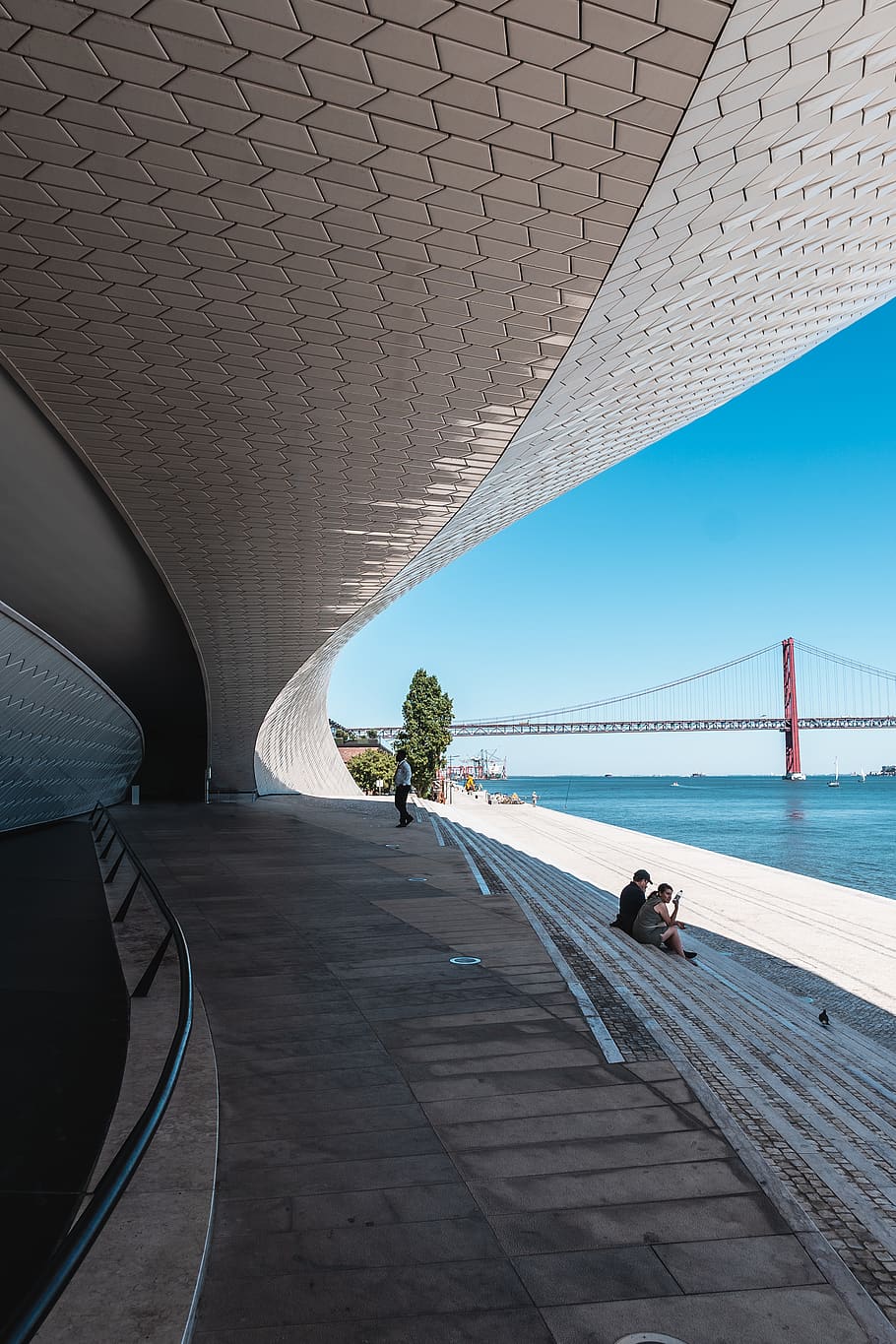 concrete pathway, connection, built structure, architecture, bridge HD wallpaper