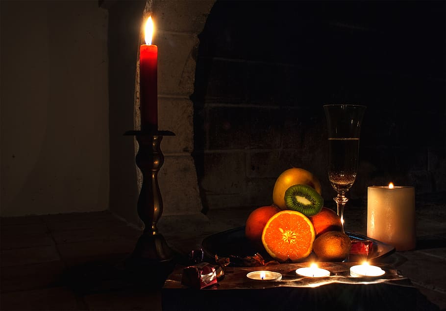 candle, fire, dark, flame, light, candles, night, romance, bright HD wallpaper