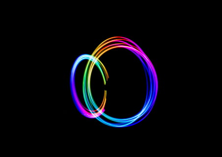 time-lapse photography of person doing circle rainbow light, wallpaper HD wallpaper