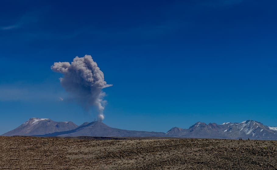 volcano, sabancaya, eruption, active, andes, peru, mountain HD wallpaper
