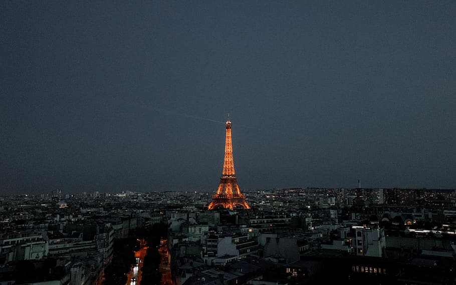 Eiffel Tower during nighttime, building, spire, architecture HD wallpaper