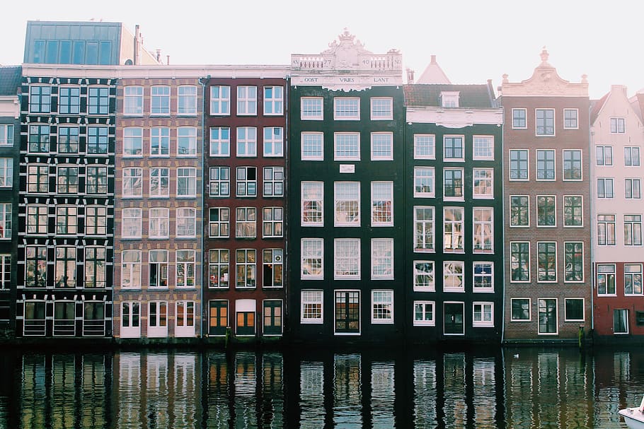 netherlands, amsterdam, damrak, europe, nederland, party, building, HD wallpaper