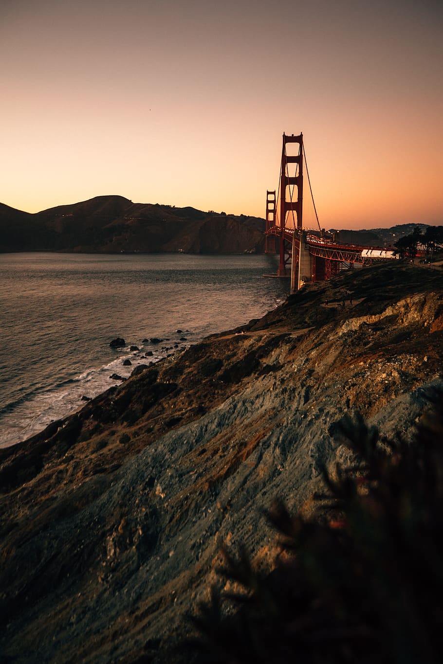 Golden Gate Bridge under sunset, building, united states, outdoors HD wallpaper