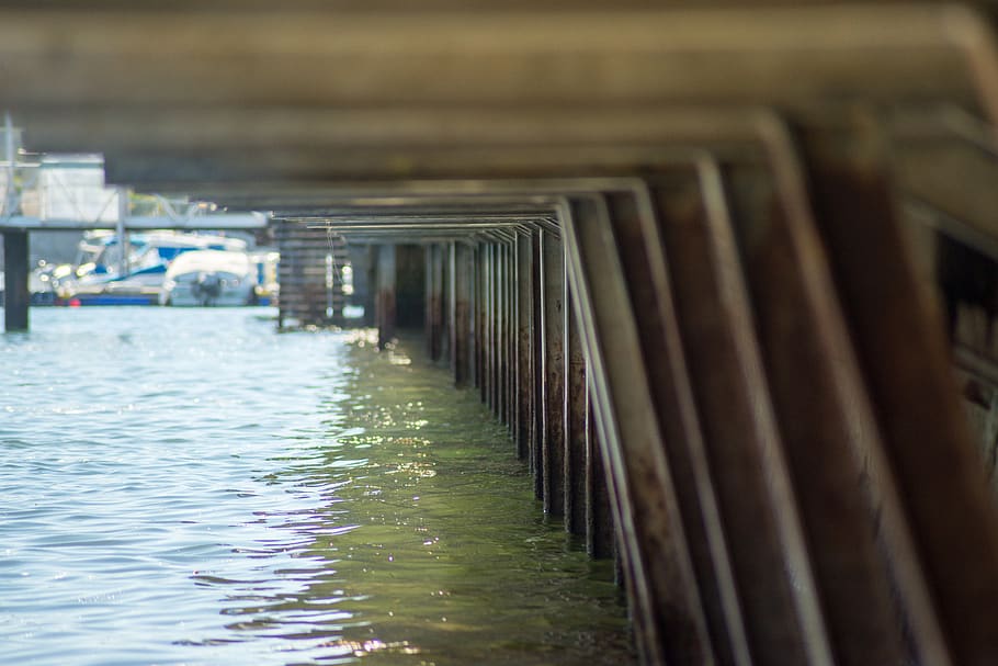 spring, port, calm, water, no people, transportation, in a row HD wallpaper