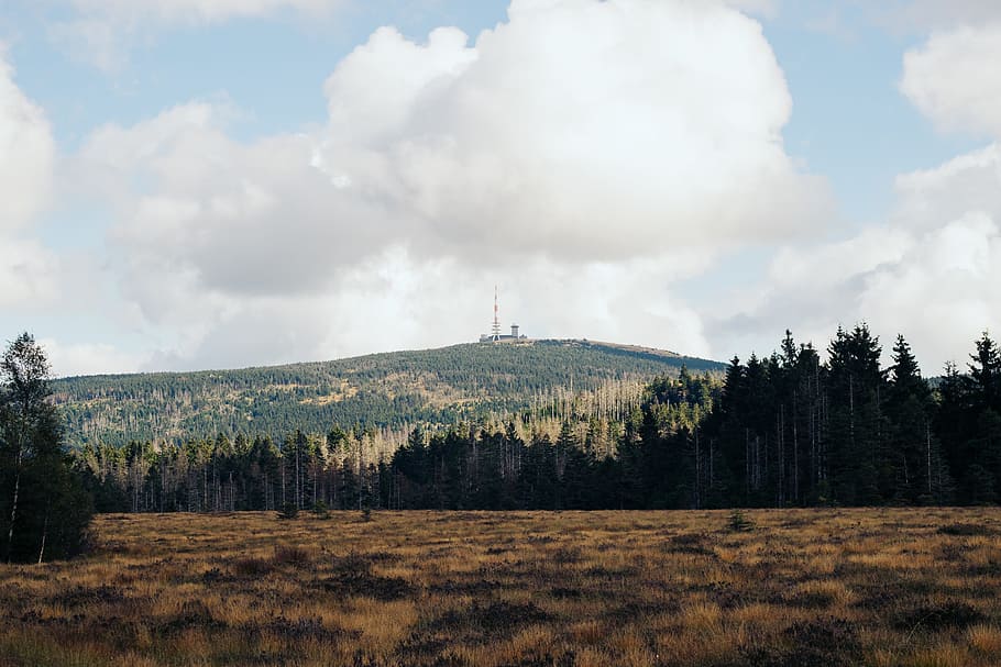 The Brocken in Harz, Germany, autumn, bog, calm, clouds, countryside