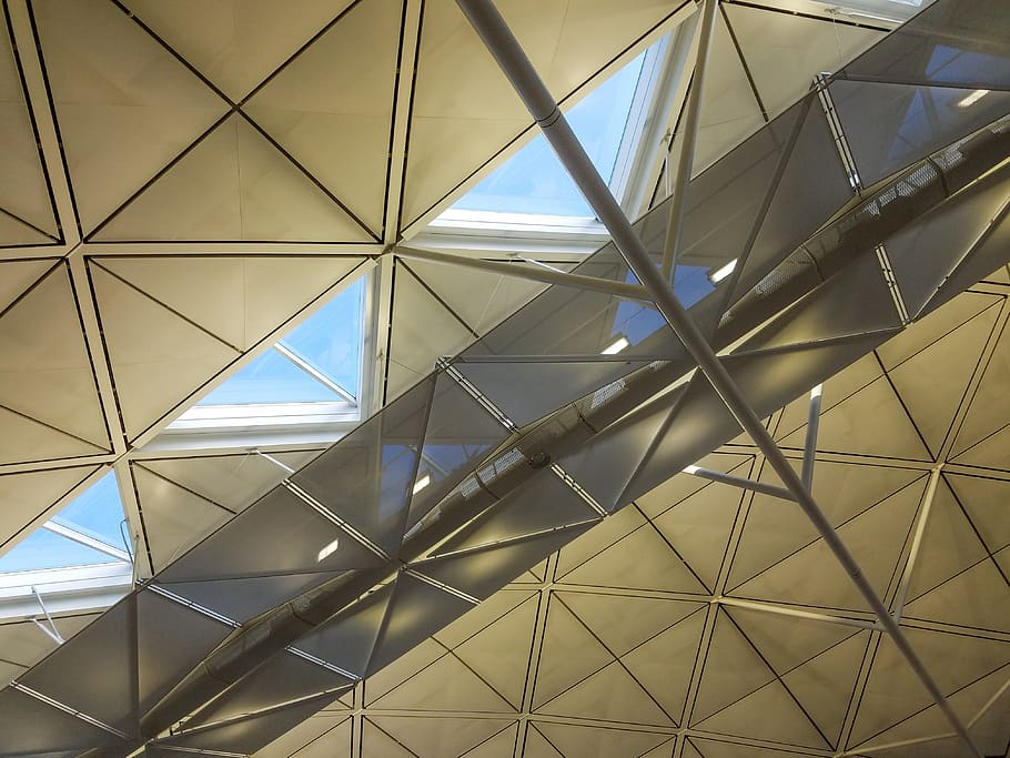 building, airport, triangle, stable, background, pattern, built structure HD wallpaper