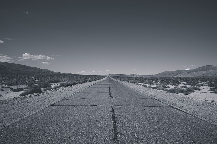 usa, empty, road, death valley, landscape, remote, highway HD wallpaper