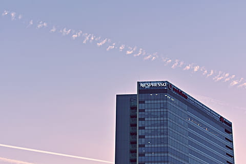Photo of Nespresso Building, architecture, clouds, commerce, corporate HD wallpaper