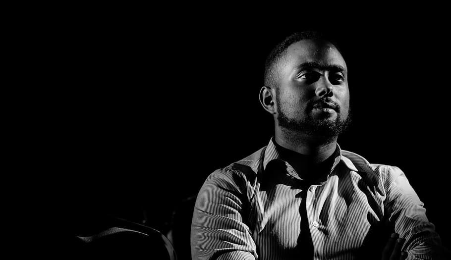 waiting, and, expecting, something, black, and white, black background HD wallpaper