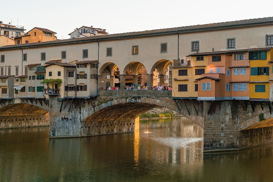 Houses Beside Body of Water, architecture, arno river, bridge, HD wallpaper