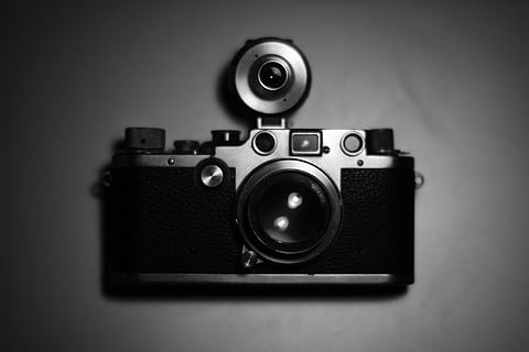 black and gray camera, electronics, webcam, lens, close up, retro HD wallpaper