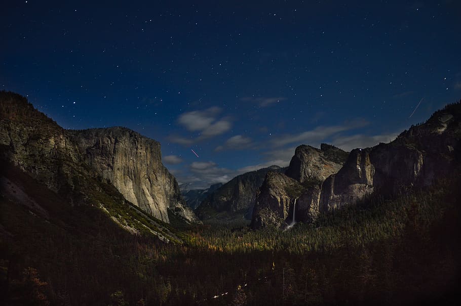 landscape, mountain range, mountains, nature, night, scenic HD wallpaper