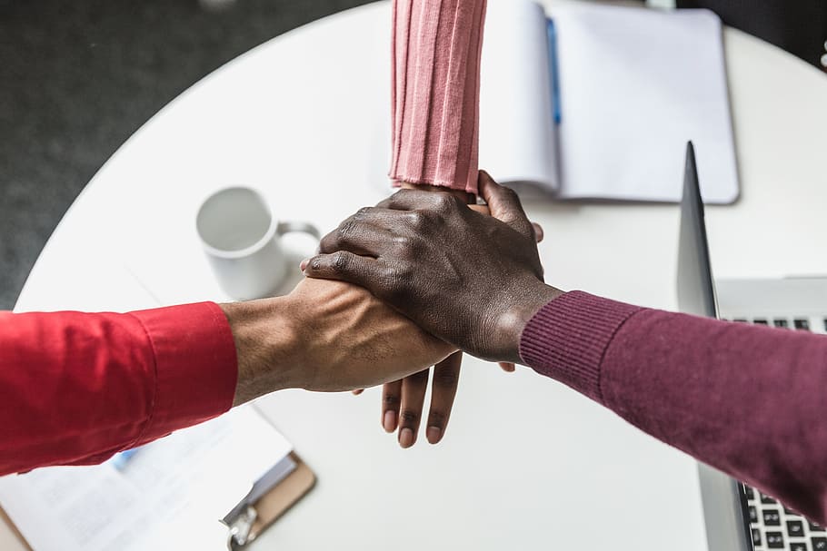 Three Team Hands Photo, Business, Professional, Teamwork, Diversity HD wallpaper