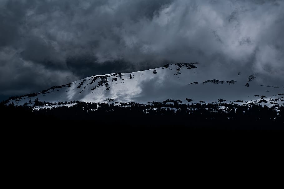 mountain, clouds, sky, aerial, travel, nature, adventure, trip HD wallpaper