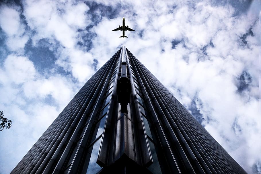 sky, clouds, building, structure, skyscraper, architecture HD wallpaper