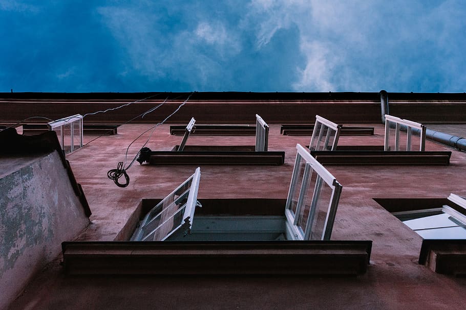 Open Windows , building, low angle shot, perspective, architecture HD wallpaper