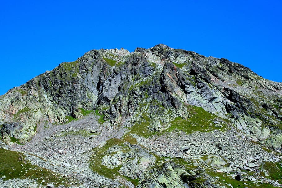 europe, italy, alps, gran sanbernardo, rocks, mountain, mountains, HD wallpaper
