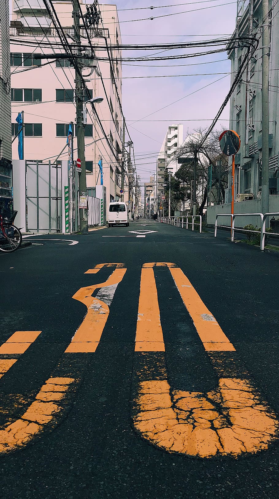 asphalt, tarmac, road, zebra crossing, japan, taito city, transportation