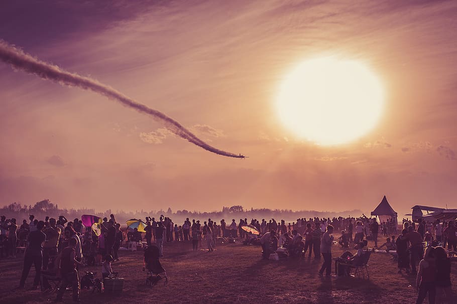 follow the sun, sky, crowd, large group of people, real people HD wallpaper