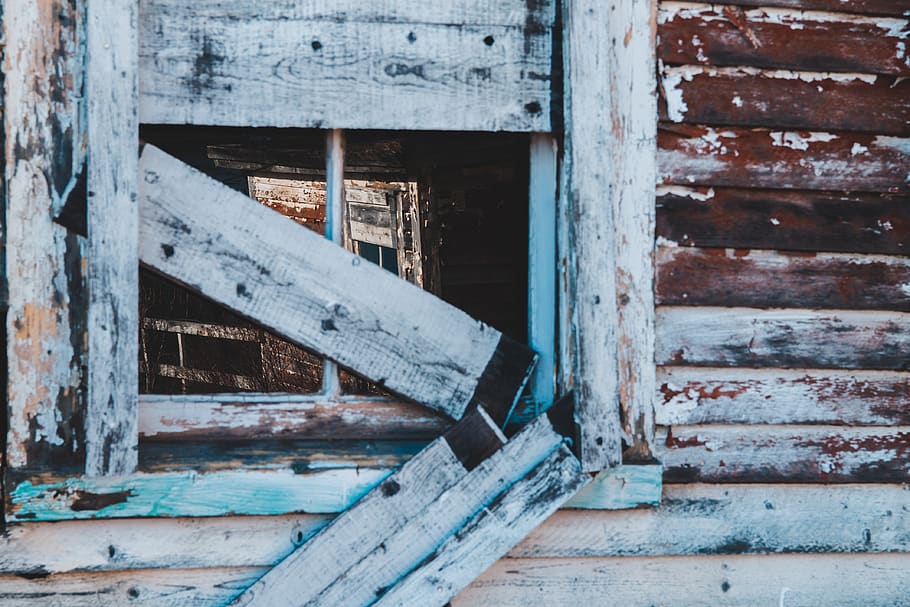 window covered with planks, wood - material, architecture, abandoned HD wallpaper