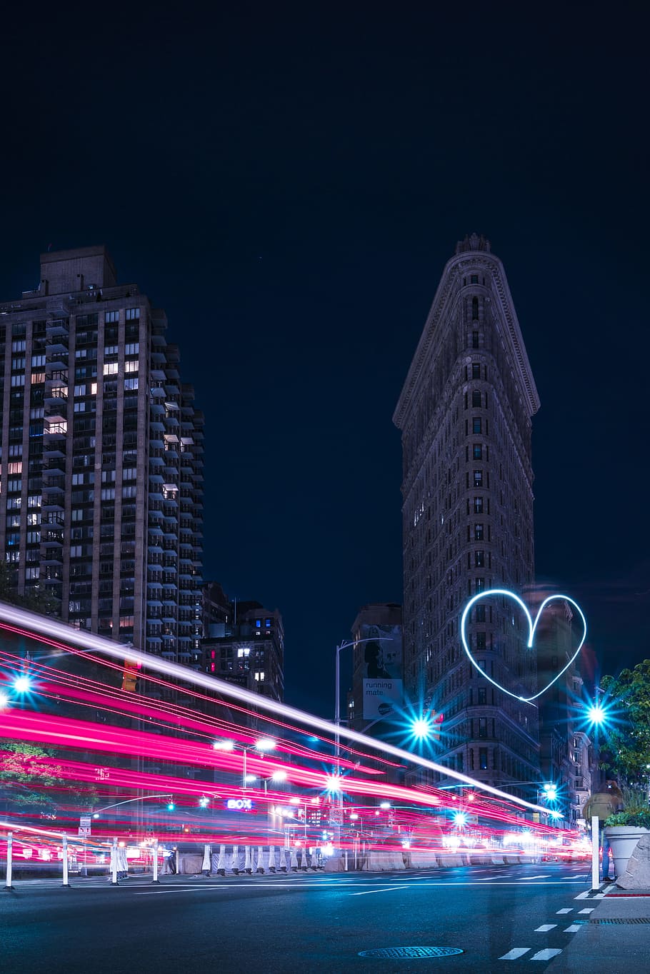 black high-rise building during nigh time, window, light, light trail HD wallpaper
