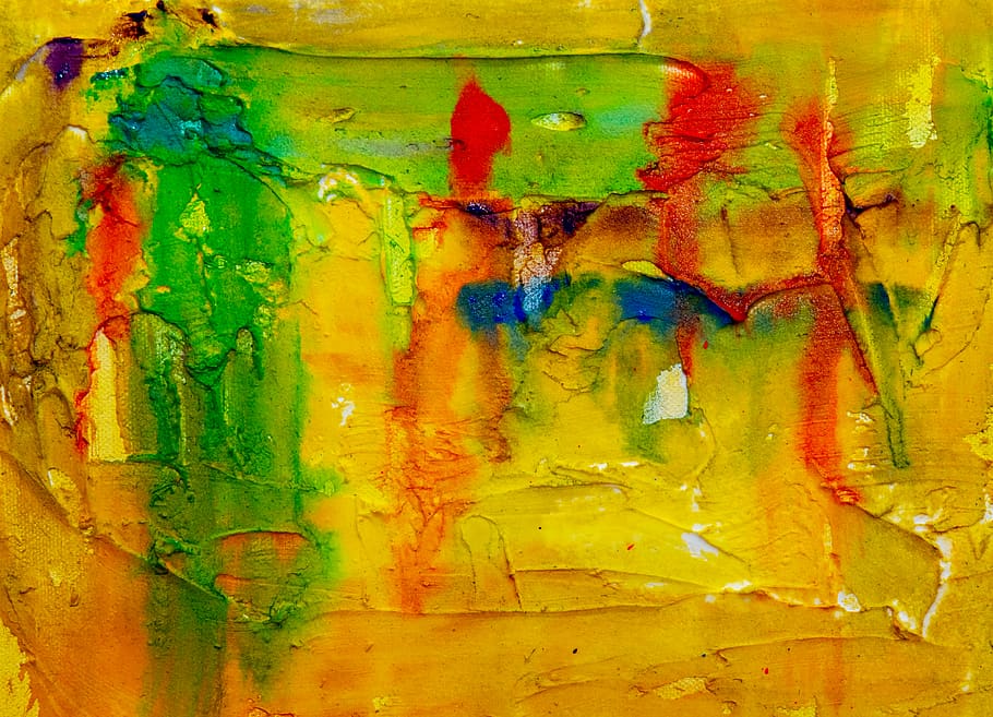 Multicolored Abstract Painting, abstract expressionism, acrylic paint, HD wallpaper