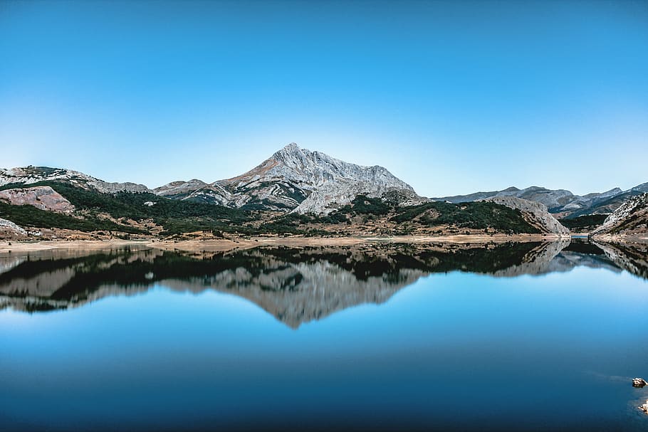 spain, porma, reflection, wallpaper, desktop, mountain, peak HD wallpaper
