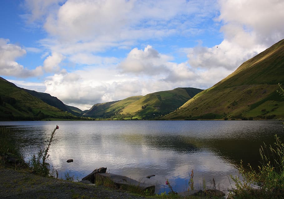 HD wallpaper: talyllyn, tywyn, wales, lake, mountains, nature, water ...