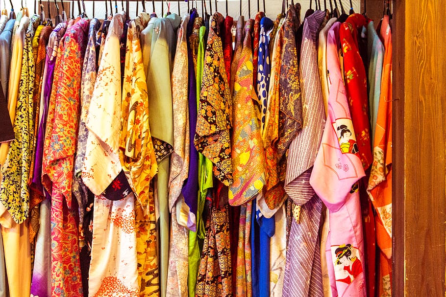 apparel, clothing, fashion, robe, shop, boutique, kimono wardrobe, HD wallpaper
