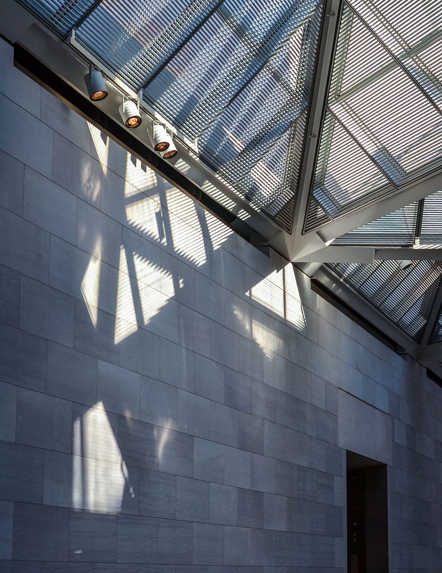 four white security cameras, architecture, building, window, national gallery of art, HD wallpaper