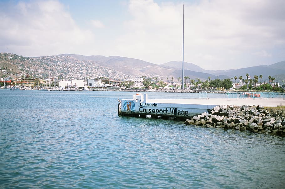 Docking Pier Beside Body of Waster, harbor, harbour, port, water HD wallpaper