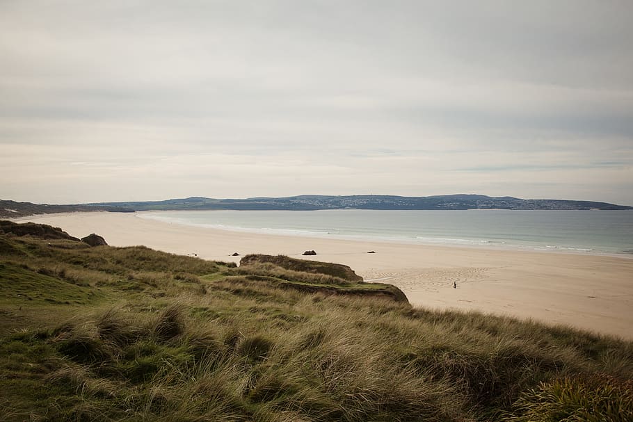 united kingdom, gwithian, sky, water, sea, scenics - nature, HD wallpaper