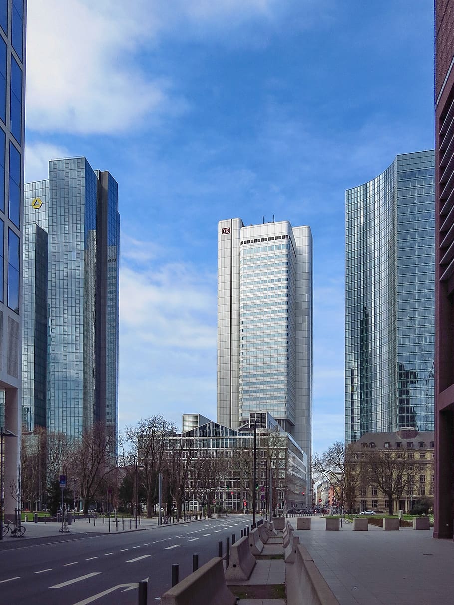frankfurt main, silver tower, skyscraper, architecture, city HD wallpaper