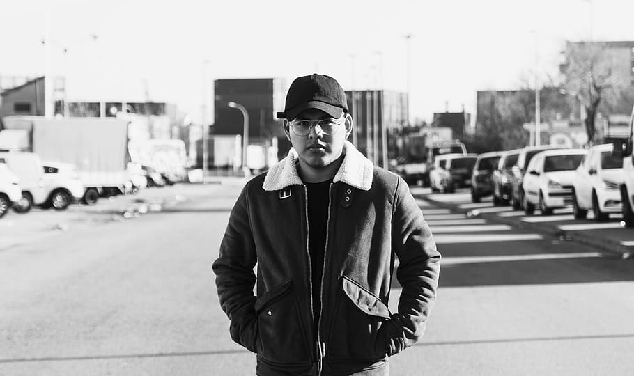 man wearing jacket, clothing, coat, apparel, car, automobile HD wallpaper