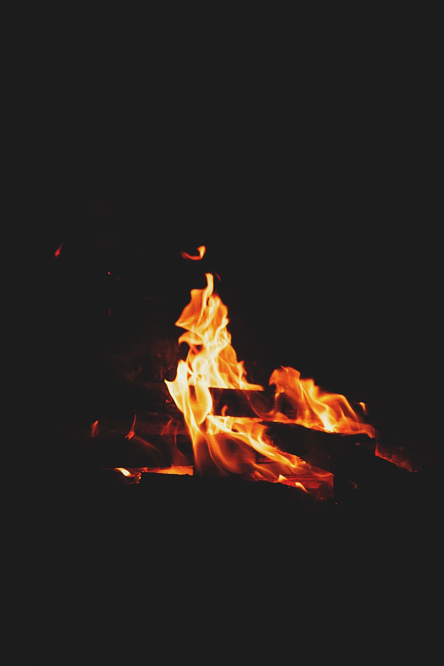 HD wallpaper: fire, camp, wood, photography, burning, heat ...
