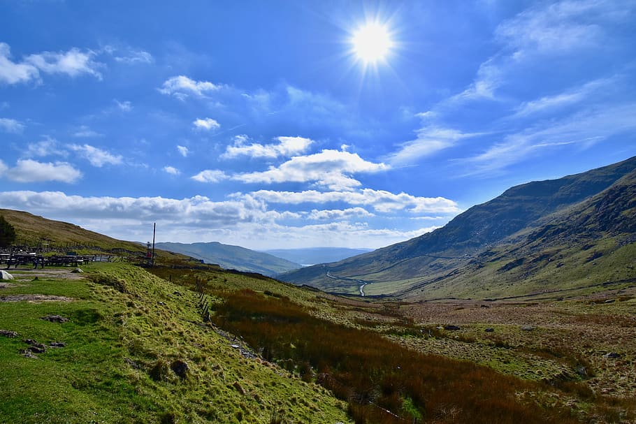 lake district, england, countryside, blue skies, windermere, HD wallpaper