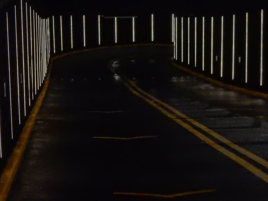 minimalism, road, parking, lights, architecture, railing, no people HD wallpaper