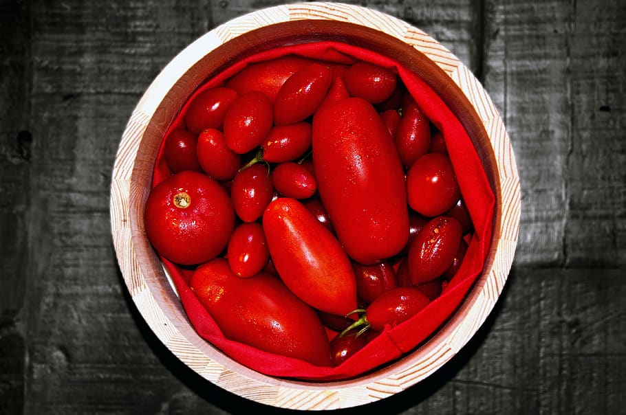 tomatoes, red, vegetables, from above, food, fresh, healthy HD wallpaper