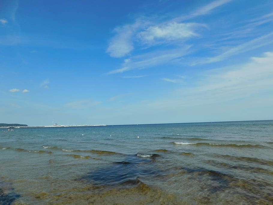 poland, sopot, sea, scenics - nature, water, sky, beauty in nature HD wallpaper