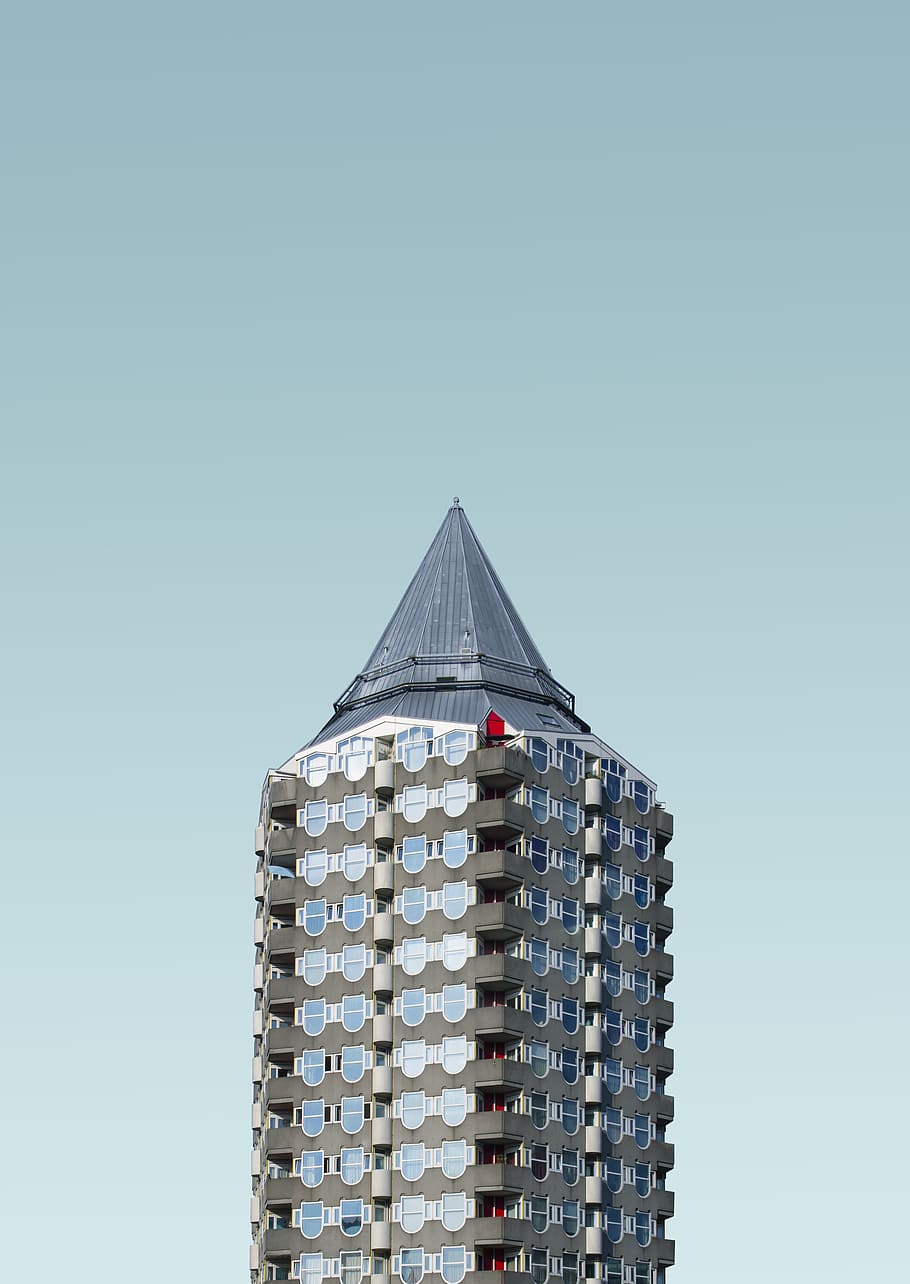 gray and brown building at daytime, sky, skyscraper, minimal HD wallpaper