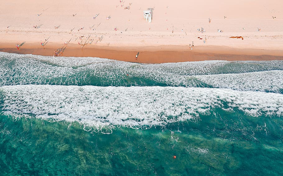 sea, ocean, water, waves, nature, summer, beach, coast, shore HD wallpaper