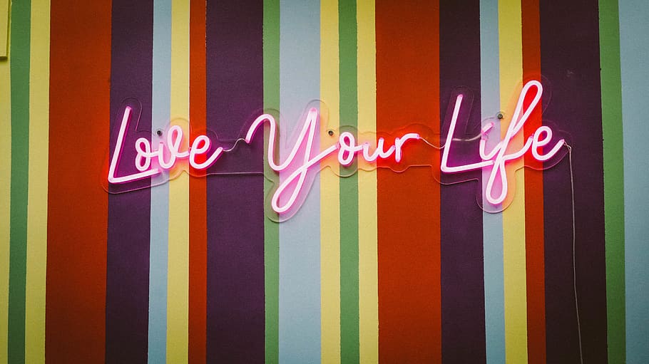 pink love you life neon signage, light, scissors, weaponry, blade