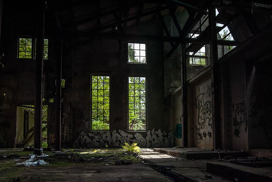 urbex, architecture, old, leave, building, factory, broken HD wallpaper