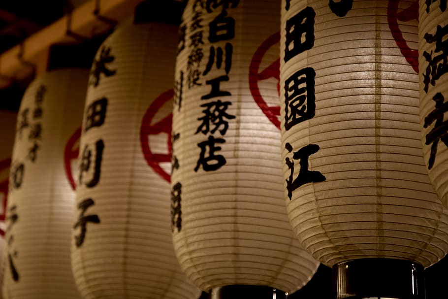 lighted paper lanterns, lamp, tie, accessories, accessory, drink HD wallpaper