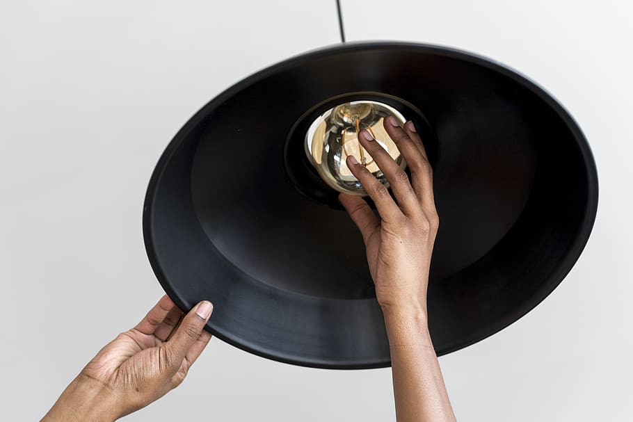 Person Fixing Pendant Lamp, ceiling, electric, electricity, hands HD wallpaper