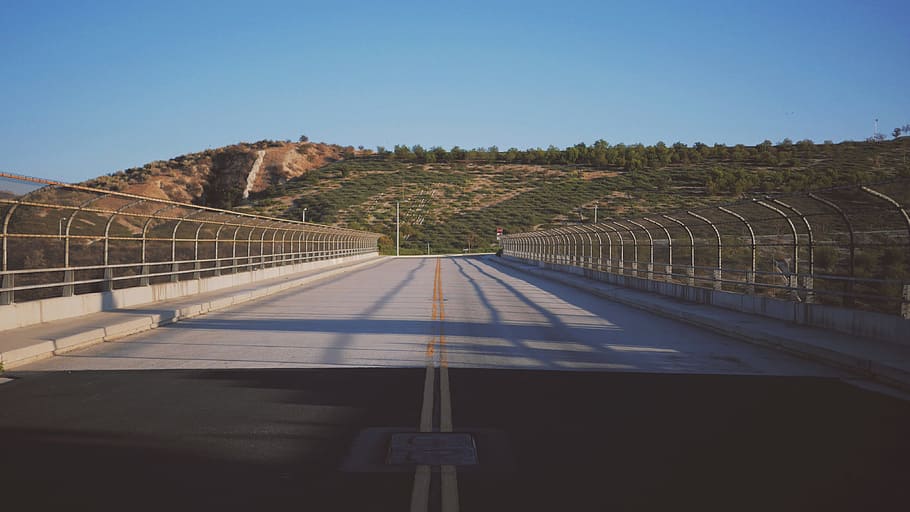 fence, structure, road, bridge, highway, overpass, stadium HD wallpaper