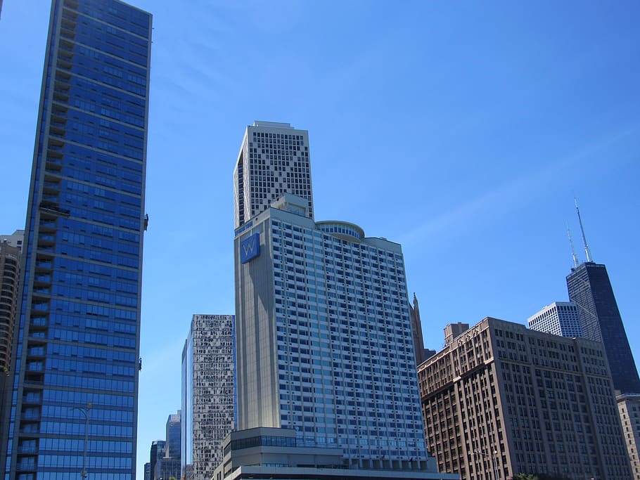 chicago, skyline, hancock, building exterior, office building exterior HD wallpaper