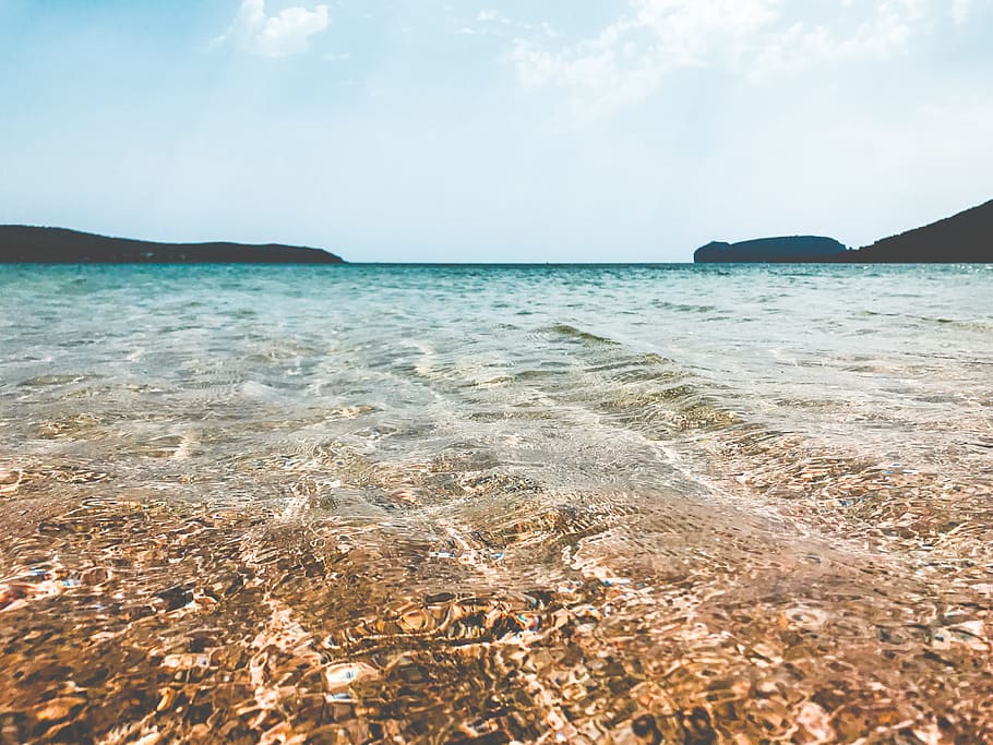 Body of Water Photography, clouds, daytime, islands, landscape HD wallpaper