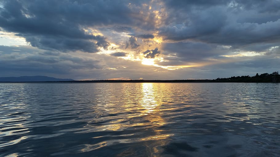 water, sound, clouds, nature, ocean, sky, sea, landscape, cloud - sky HD wallpaper