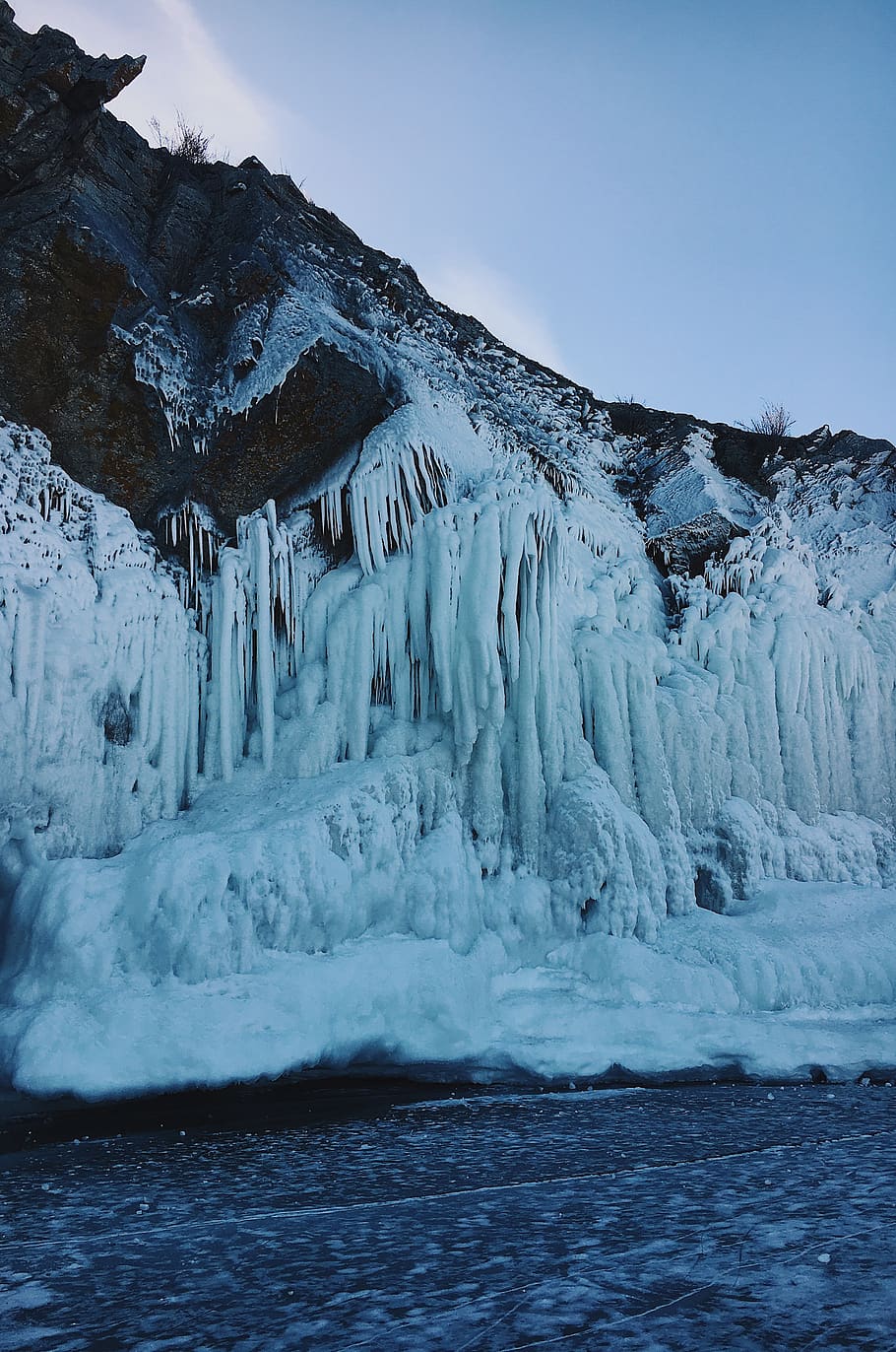 nature, ice, outdoors, mountain, snow, glacier, russia, baikal lake, HD wallpaper